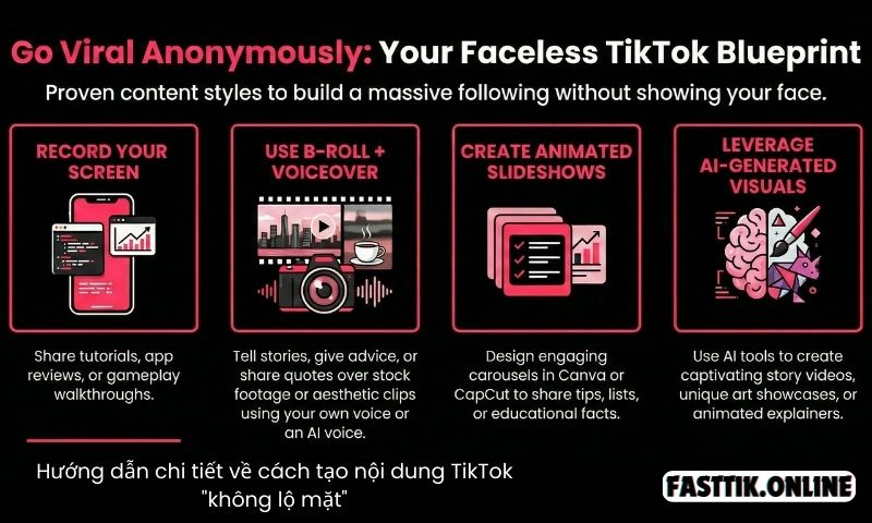 cách tạo nội dung TikTok "không lộ mặt"