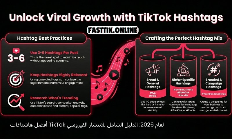 أفضل هاشتاغات TikTok لعام 2026