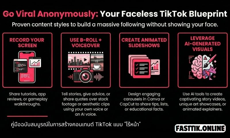 ไอเดียคอนเทนต์ TikTok แบบไร้ใบหน้า